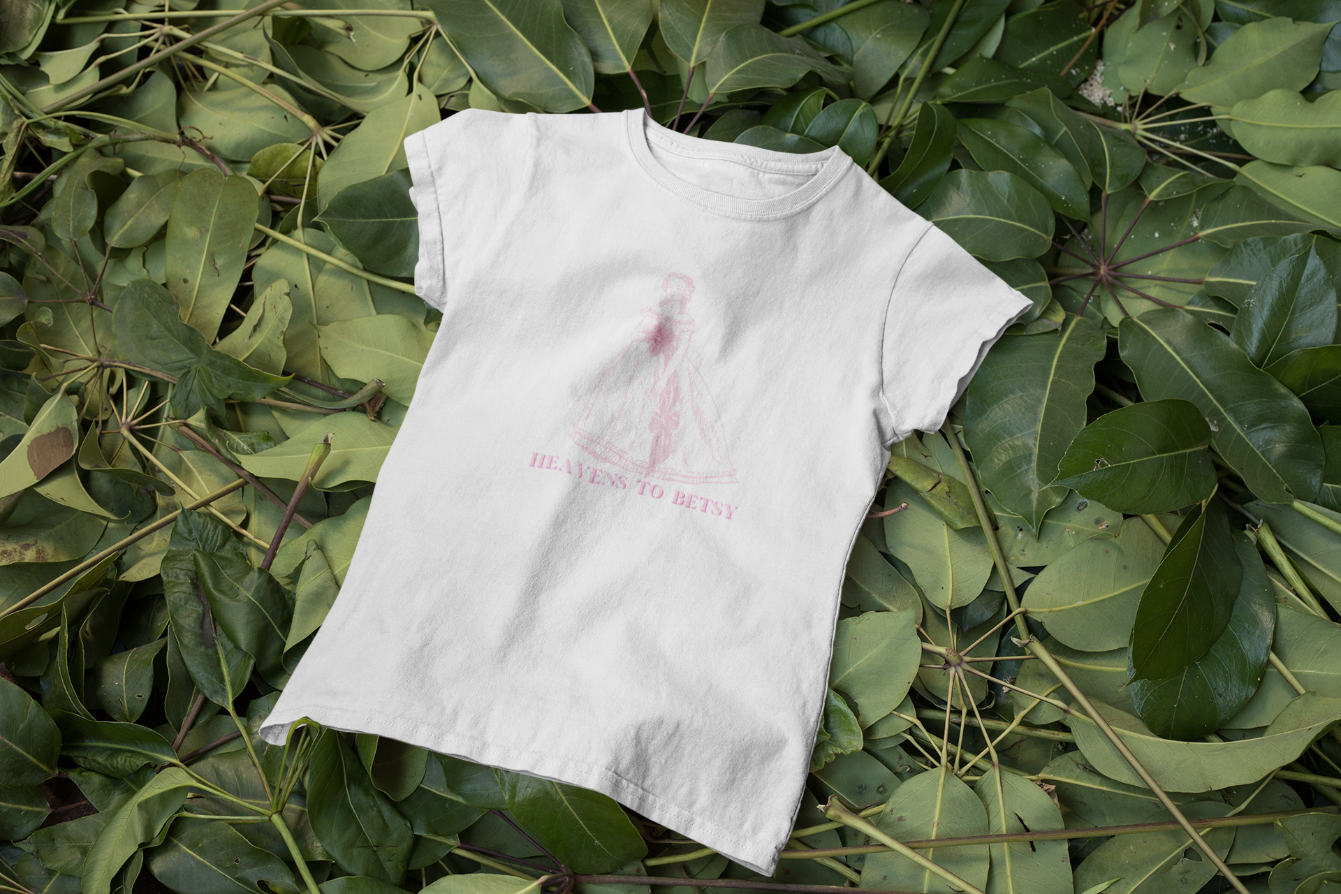 HEAVENS TO BETSY-WHITE TEE- DARLIN PRIMROSE™