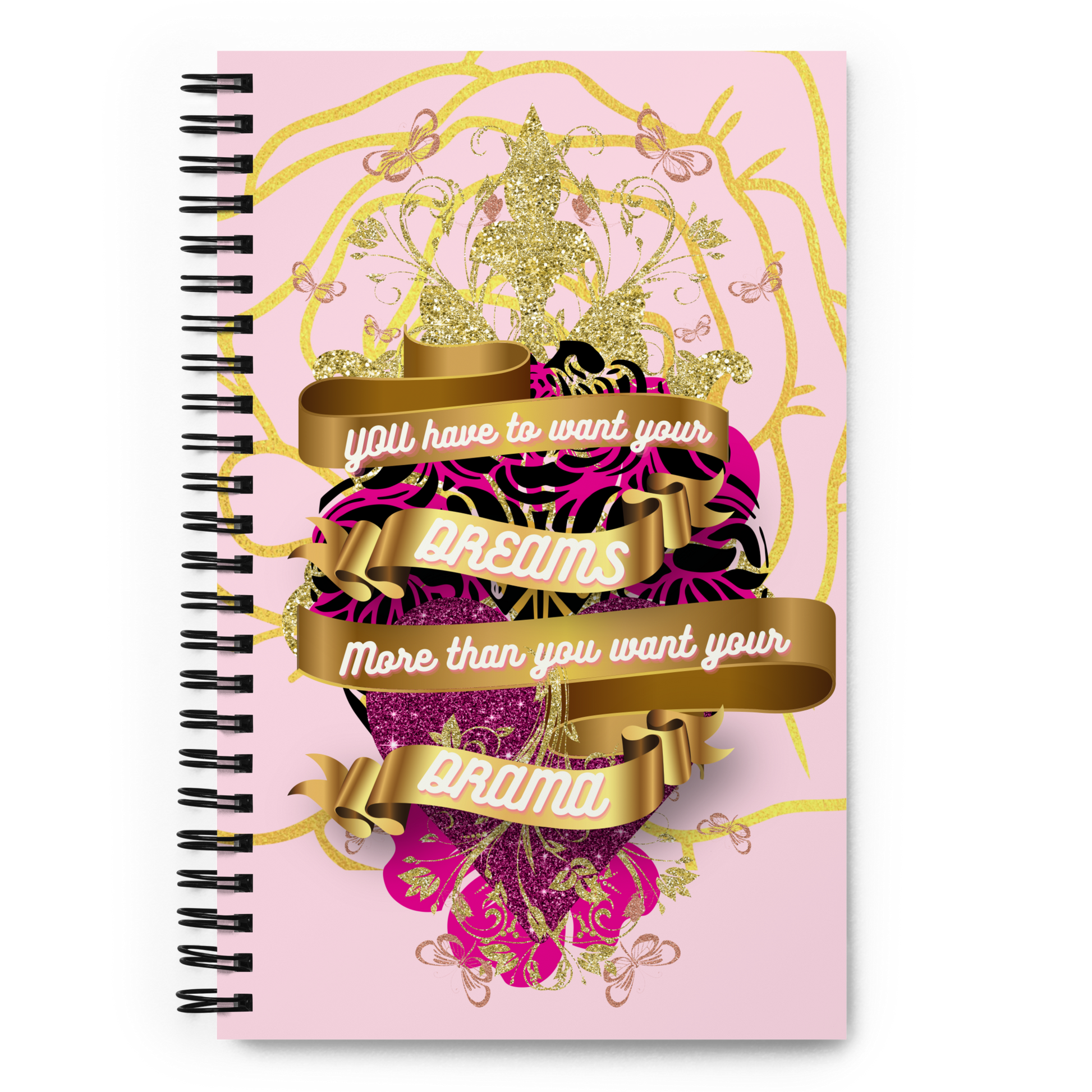 DREAMS MORE THAN DRAMA Spiral notebook - Darlin Primrose™