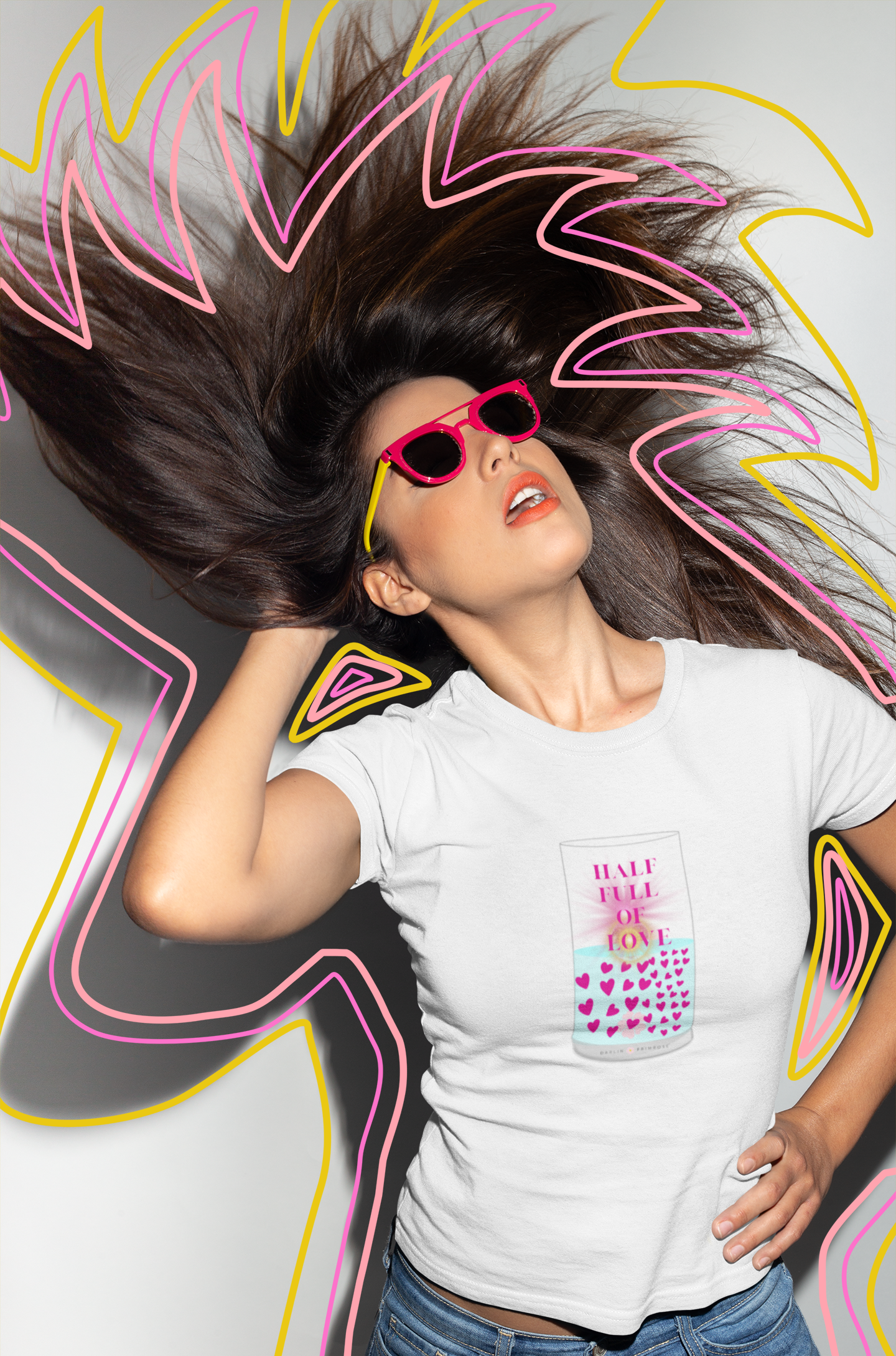 Half Full of LOVE- Woman's Softstyle Tee- Darlin Primrose™