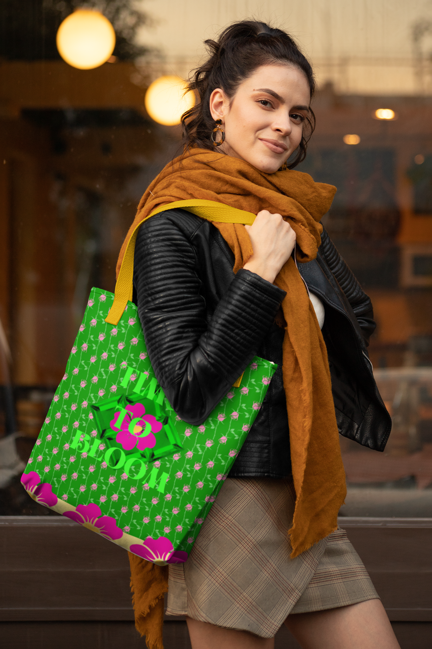 TIME TO BLOOM-Large Tote Bag-Darlin Primrose™
