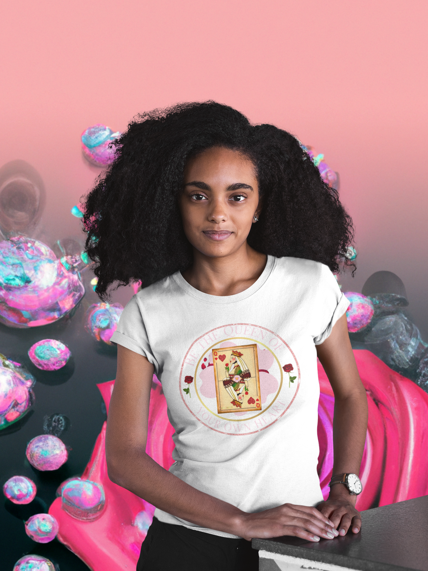 Be the QUEEN of your own HEART-Unisex Jersey Short Sleeve Tee-Darlin Primrose™