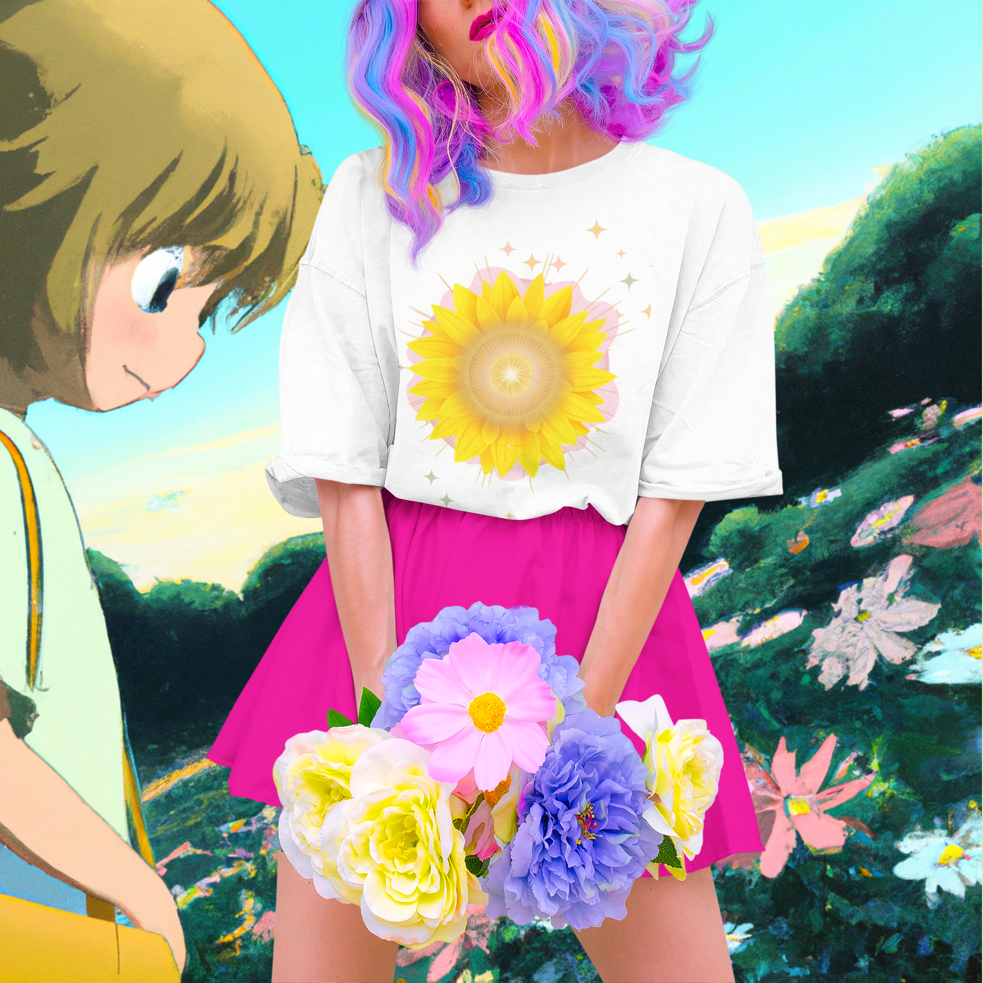 Universal Flower- Unisex Jersey Short Sleeve Tee- Darlin Primrose™
