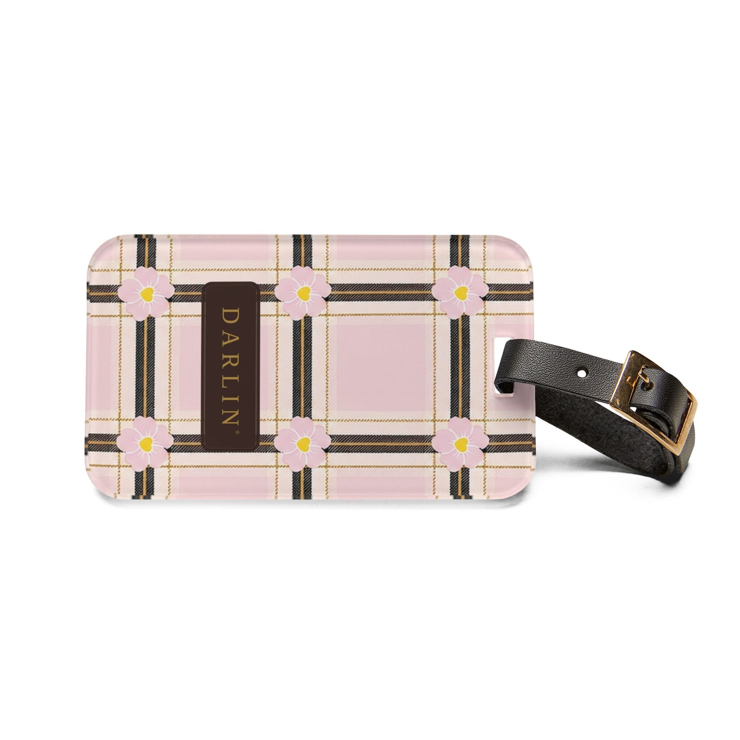 The DARLIN® Primrose Plaid Luggage Tag