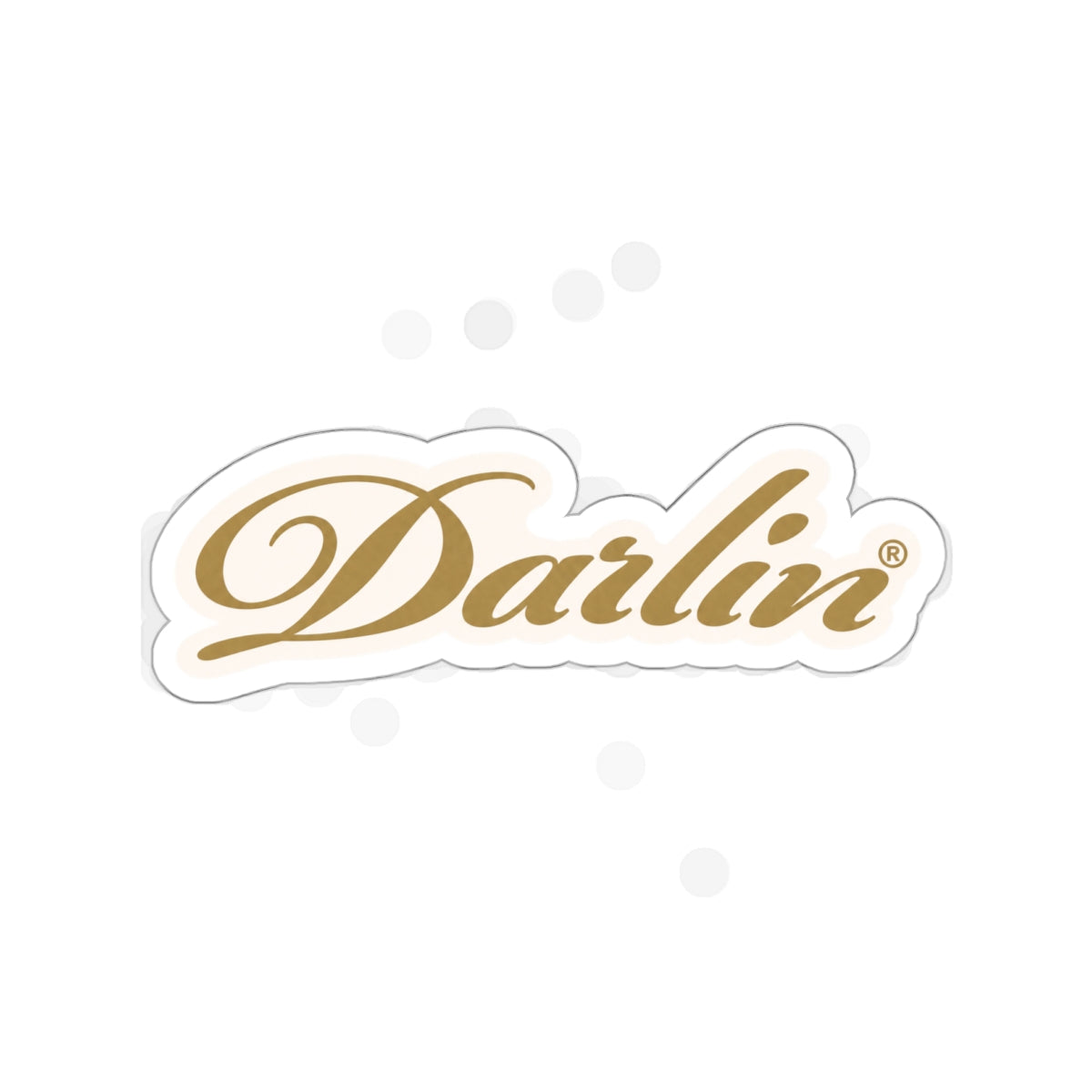 Darlin Script Die-Cut Sticker — Elegant Gold Calligraphy Sticker