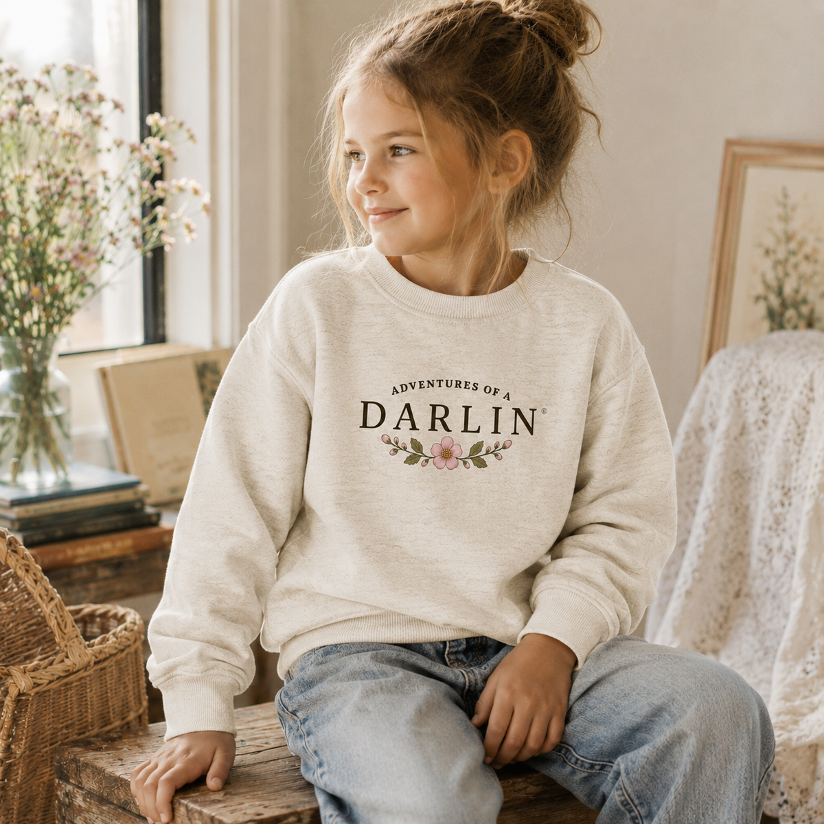 Adventures of a DARLIN® Kids Crewneck