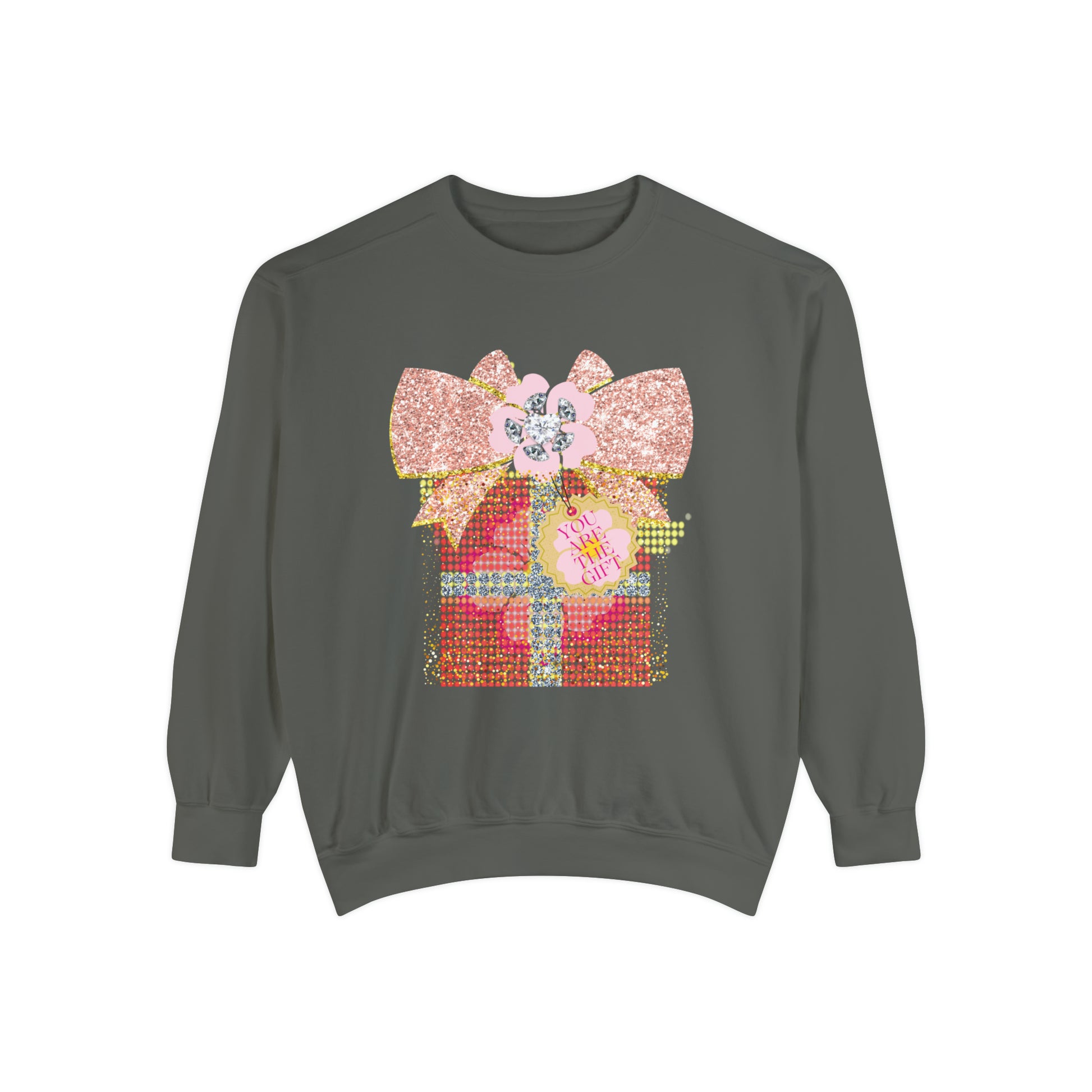 You are the GIFT - Unisex Garment-Dyed Sweatshirt - Darlin Primrose