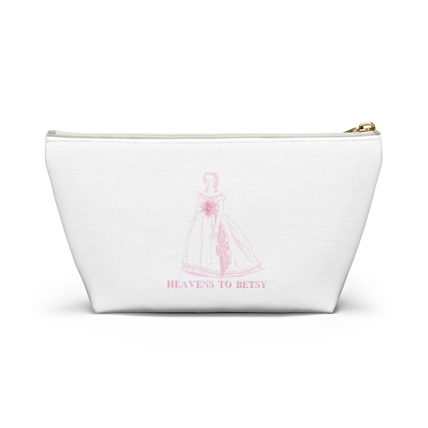 Heavens to Betsy ( White) -Accessory Pouch w T-bottom - Darlin Primrose