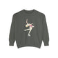 Skater with pink satin sashes- Unisex Garment-Dyed Sweatshirt - Darlin Primrose