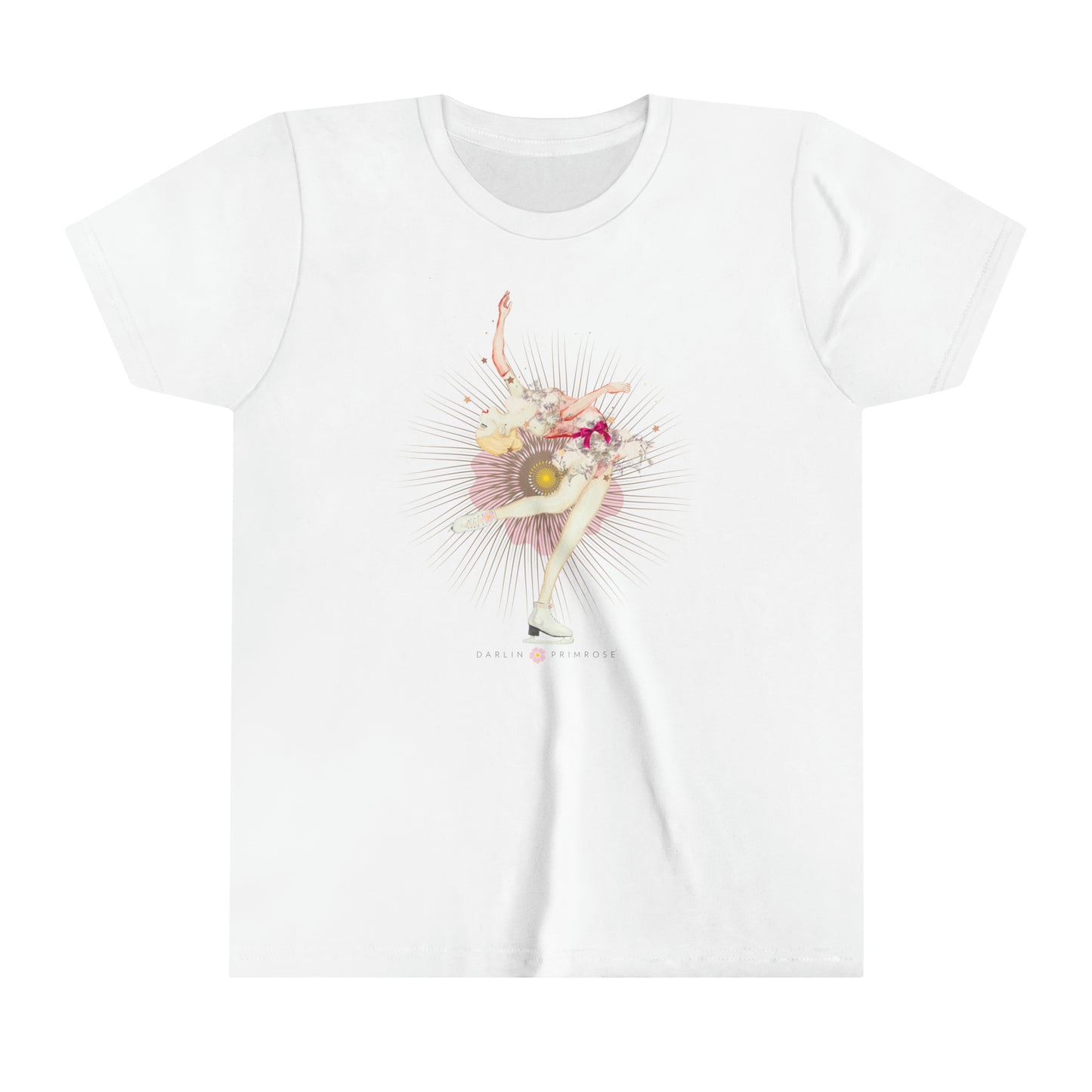 Layback Ice Skater - Kids Short Sleeve Tee - Darlin Primrose