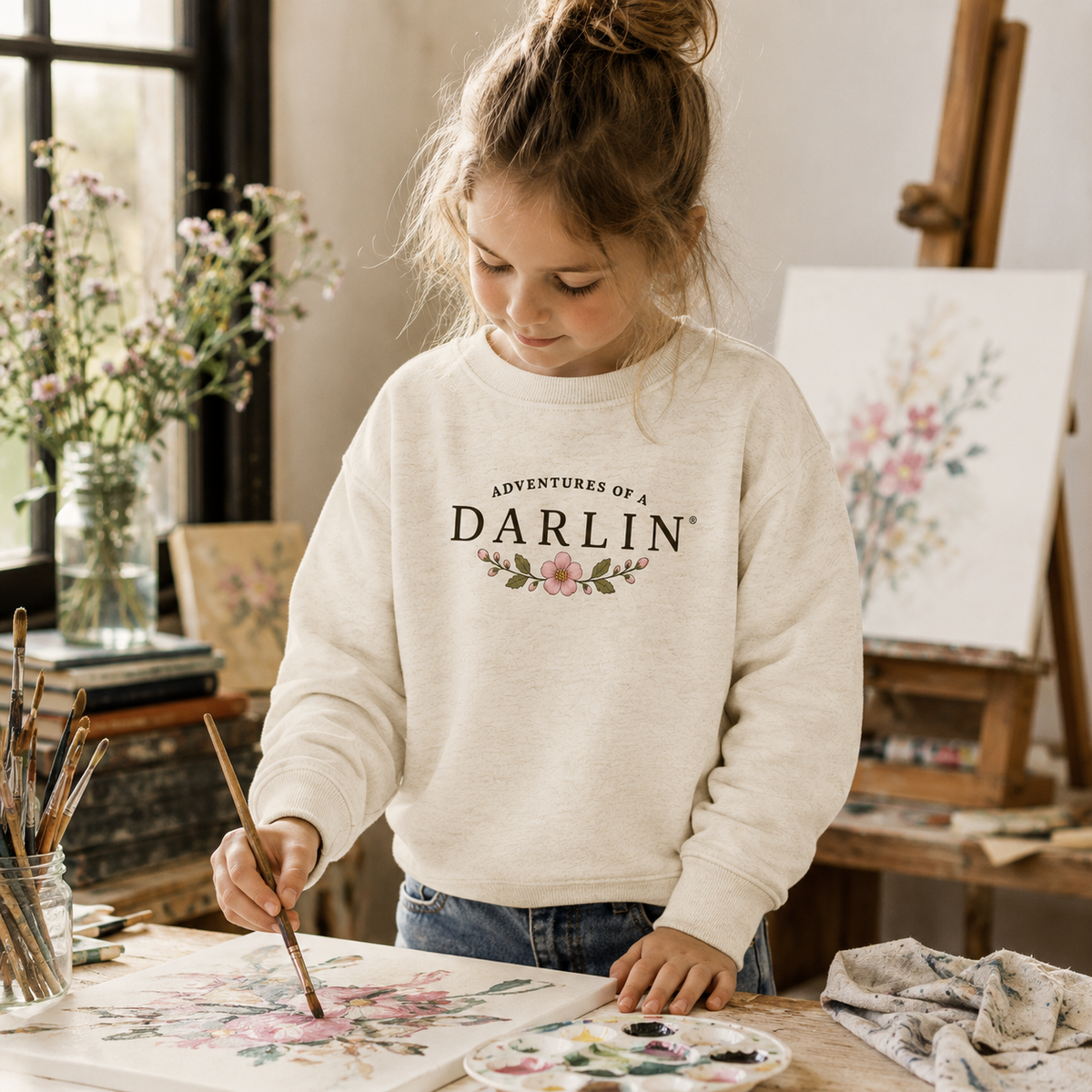 Adventures of a DARLIN® Kids Crewneck