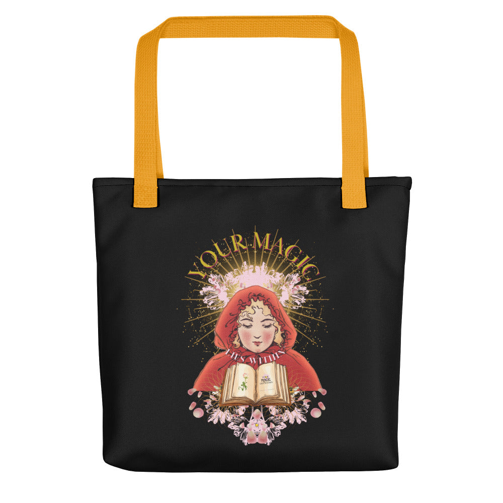 Your MAGIC lies within® Girl with a Book-Tote bag - Darlin Primrose