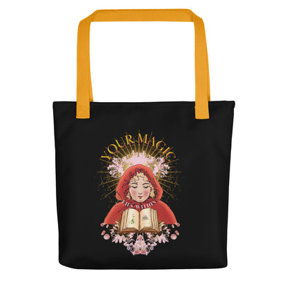 Your MAGIC lies within® Girl with a Book-Tote bag - Darlin Primrose