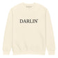 The DARLIN® Crew in Cream crafted from premium 3-end fleece with embroidered DARLIN® wordmark