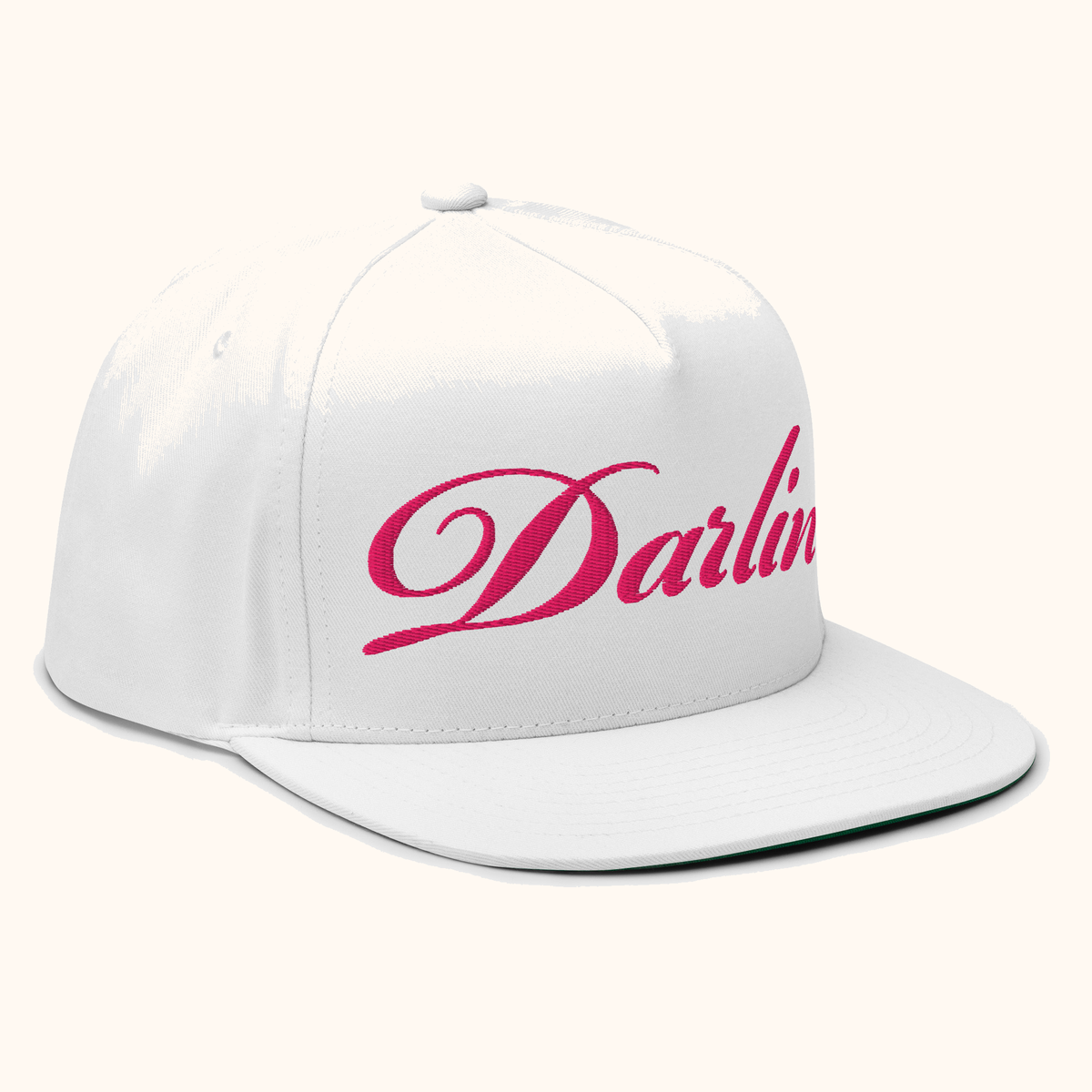 DARLIN® Fuchsia Script White Snapback Hat