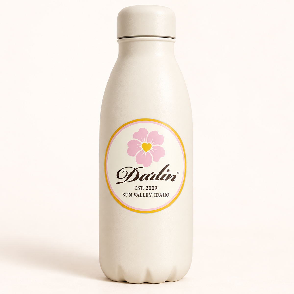 darlin-script-heritage-sticker-cream-water-bottle