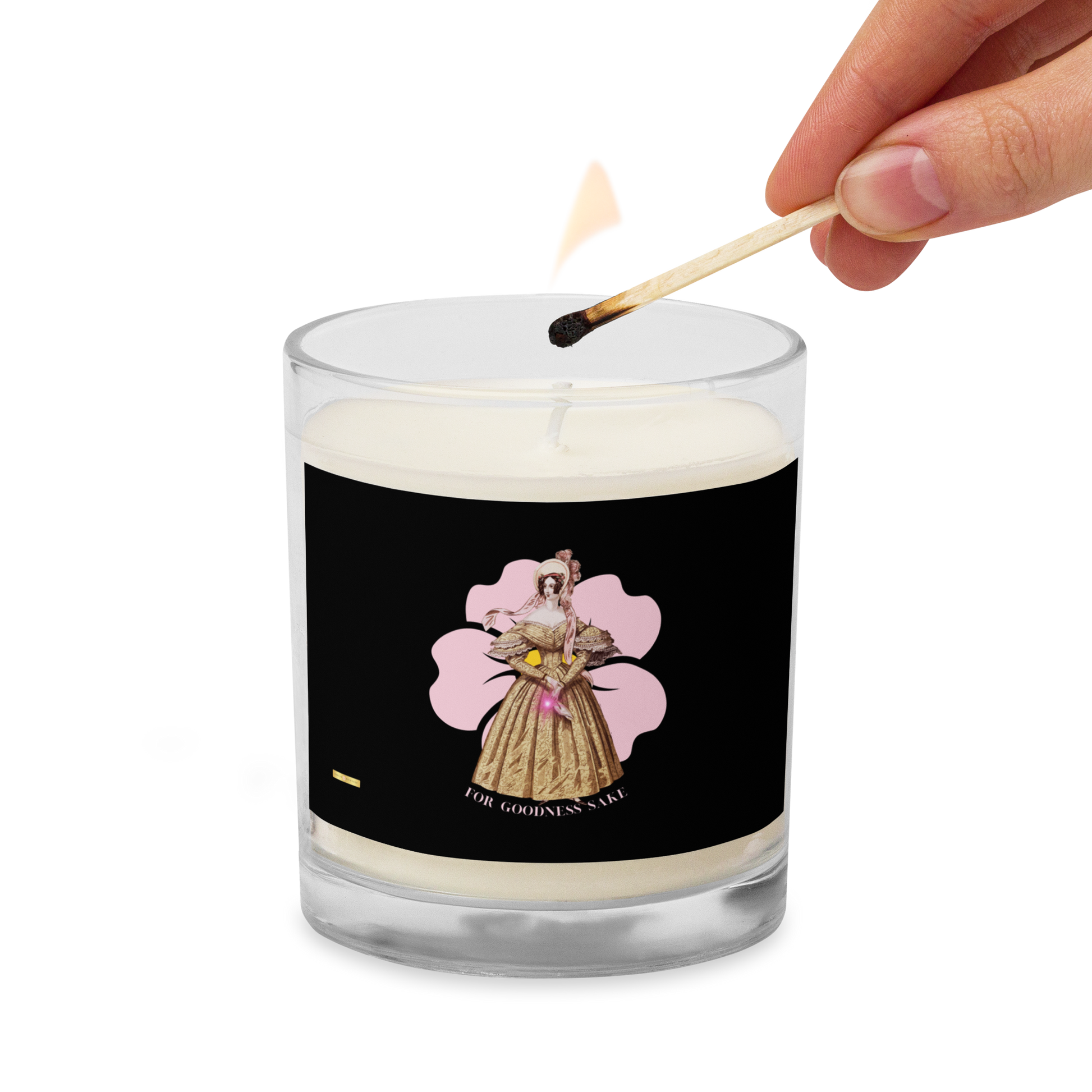 For Goodness Sake - Glass jar soy wax candle - Darlin Primrose