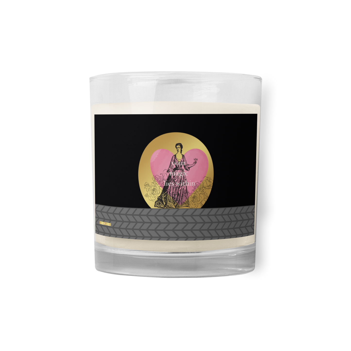 Your MAGIC lies within™ Vintage Rose-Glass jar soy wax candle - Darlin Primrose