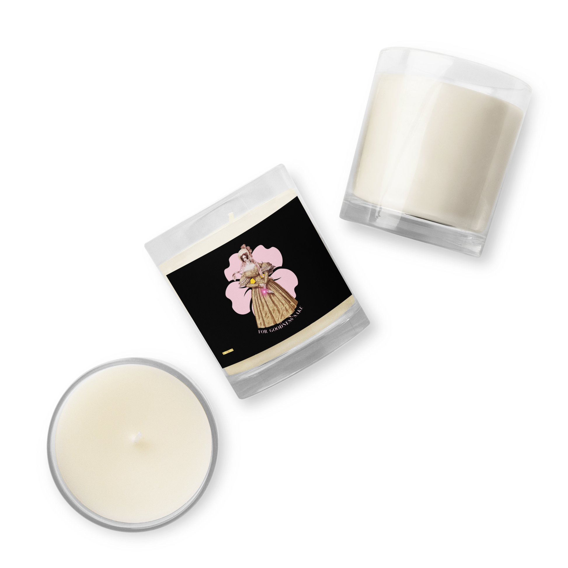 For Goodness Sake - Glass jar soy wax candle - Darlin Primrose