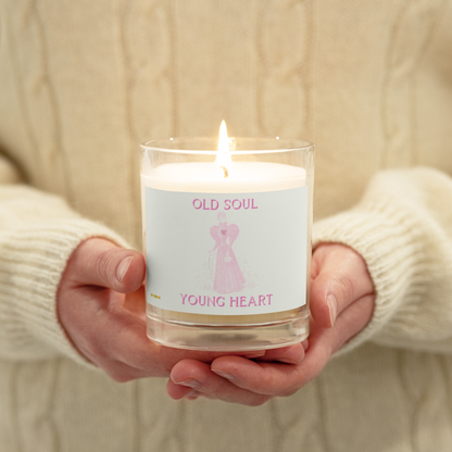 Old Soul Young Heart ( White)Glass jar soy wax candle - Darlin Primrose