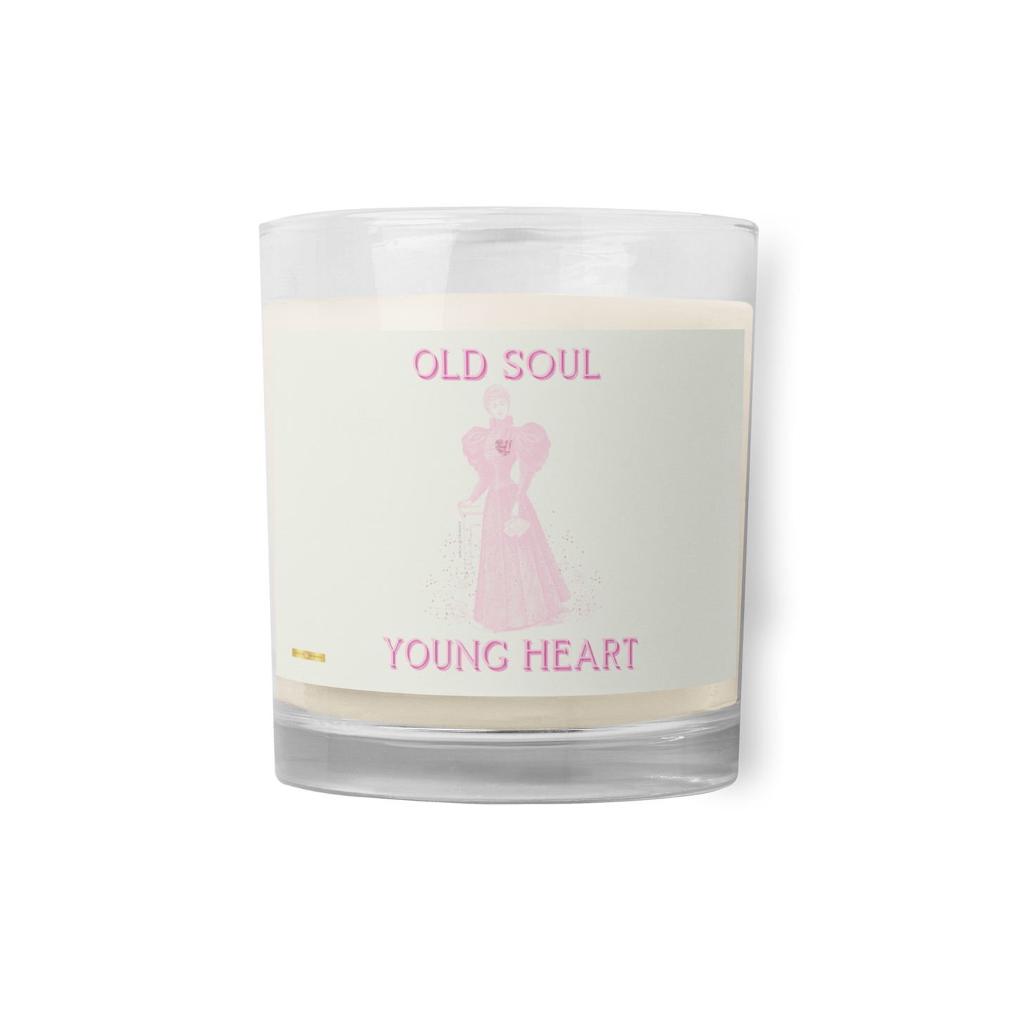 Old Soul Young Heart ( White)Glass jar soy wax candle - Darlin Primrose