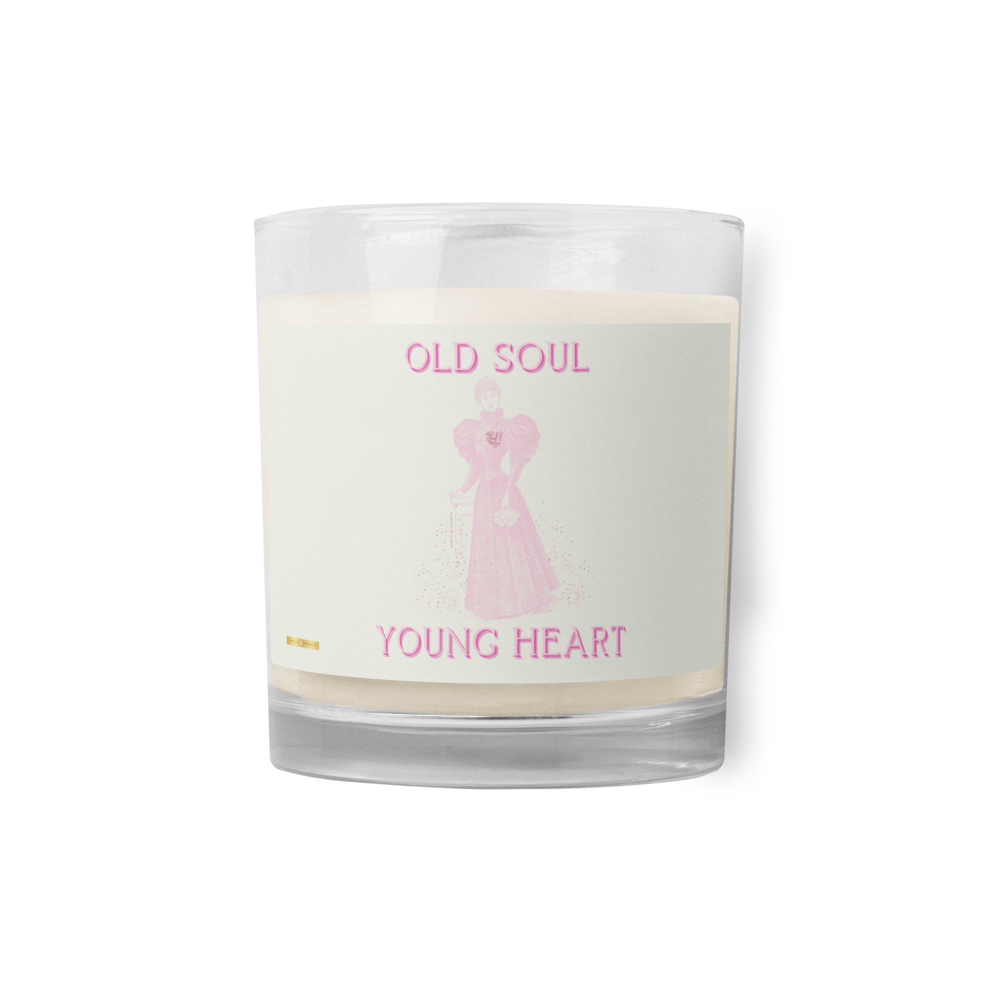 Old Soul Young Heart ( White)Glass jar soy wax candle - Darlin Primrose