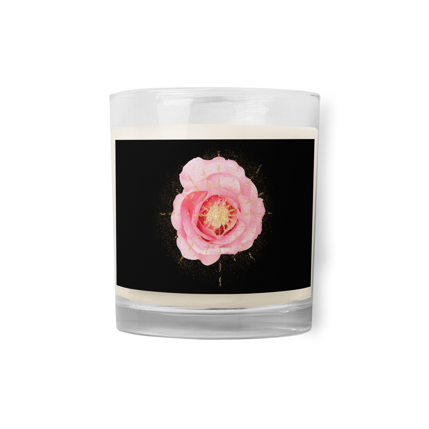 Radiant Rose-Glass jar soy wax candle - Darlin Primrose