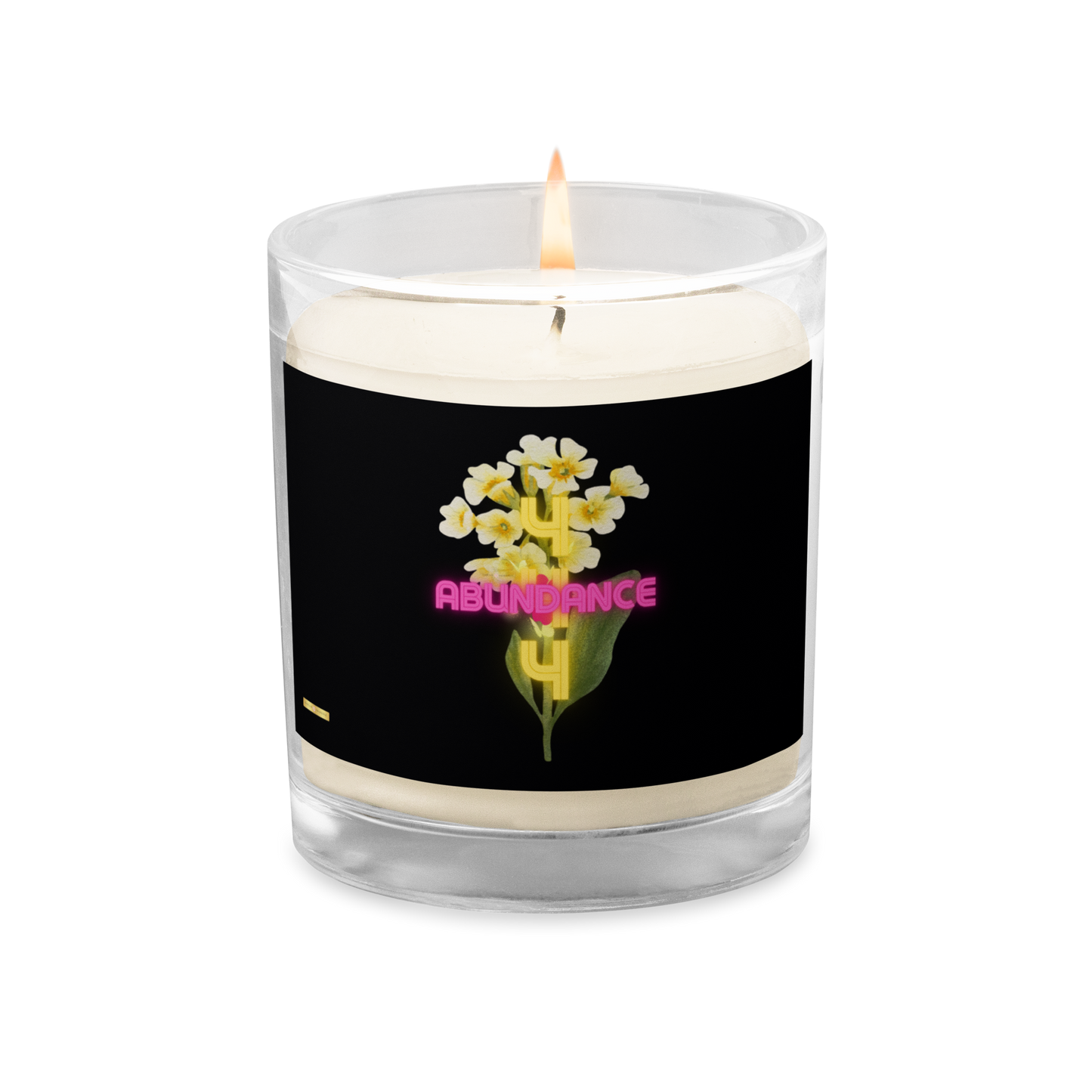 Abundance 444™ Primrose-Glass jar soy wax candle - Darlin Primrose