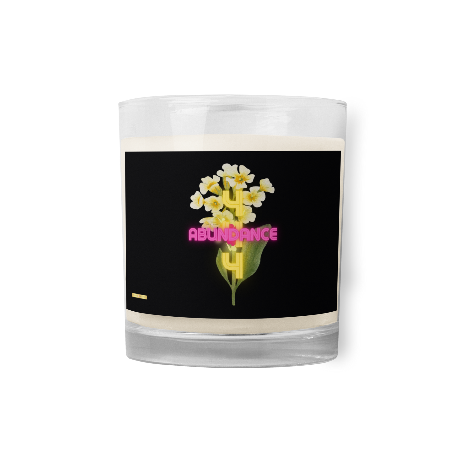 Abundance 444™ Primrose-Glass jar soy wax candle - Darlin Primrose