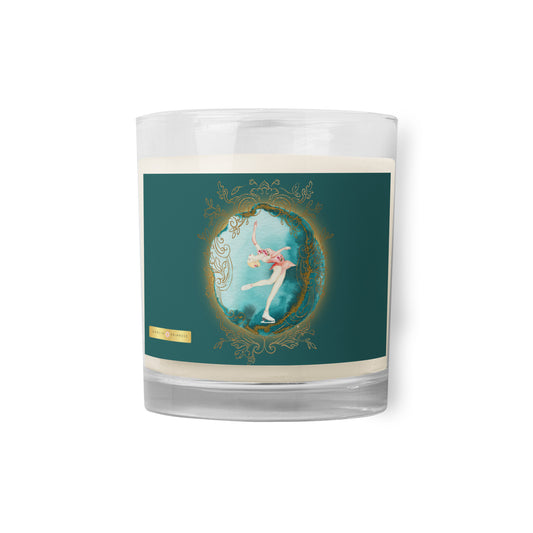 Rosalyn Layback ( Green) Glass jar soy wax candle - Darlin Primrose