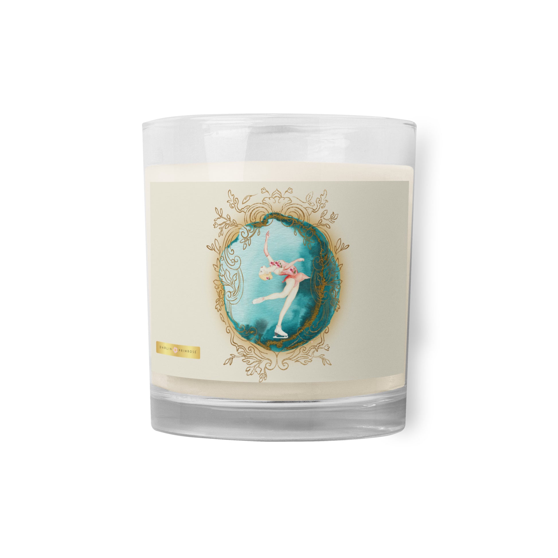 Rosalyn Layback ( Cream) Glass jar soy wax candle - Darlin Primrose