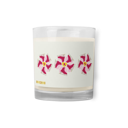 Flower Power Skates -Glass jar soy wax candle - Darlin Primrose