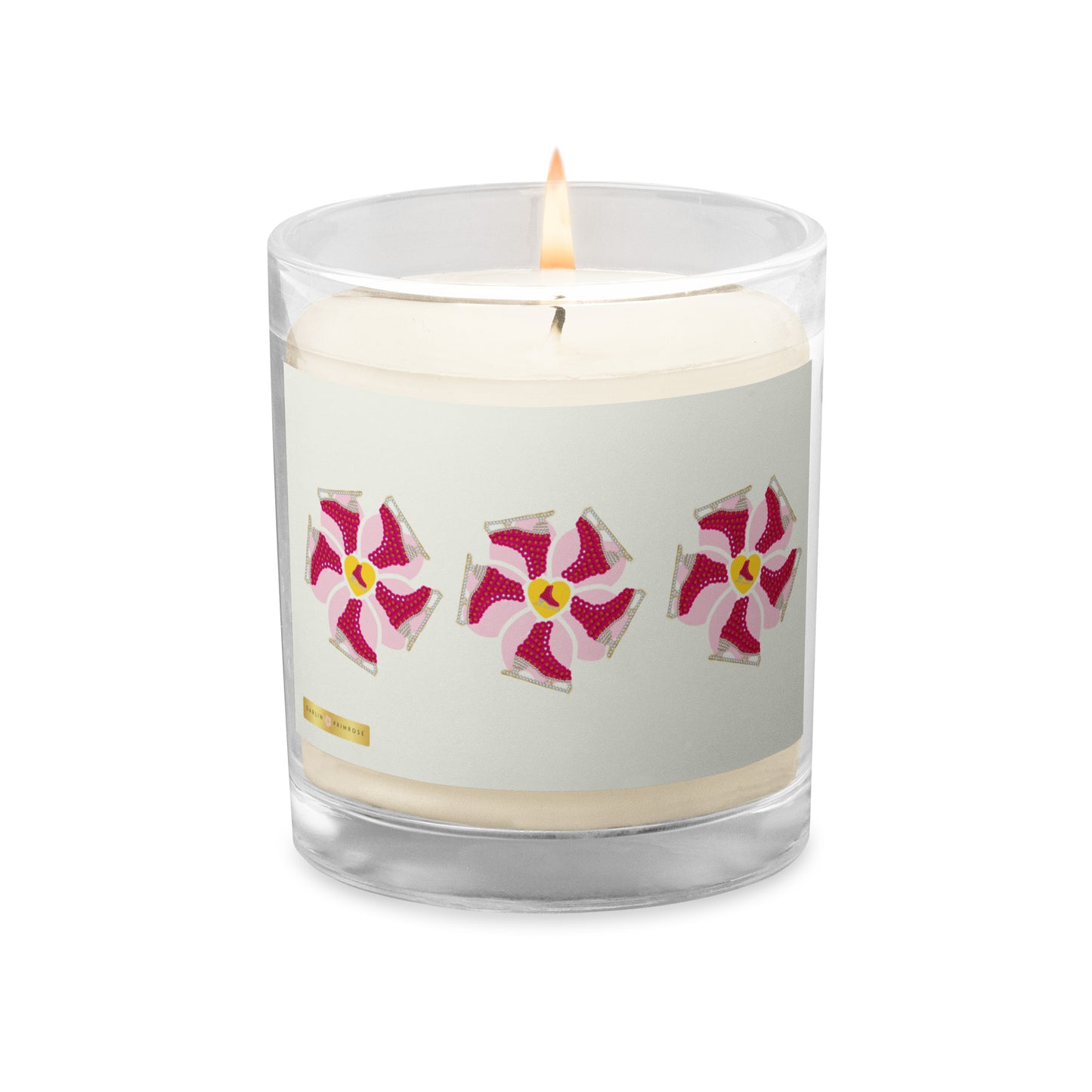 Flower Power Skates -Glass jar soy wax candle - Darlin Primrose