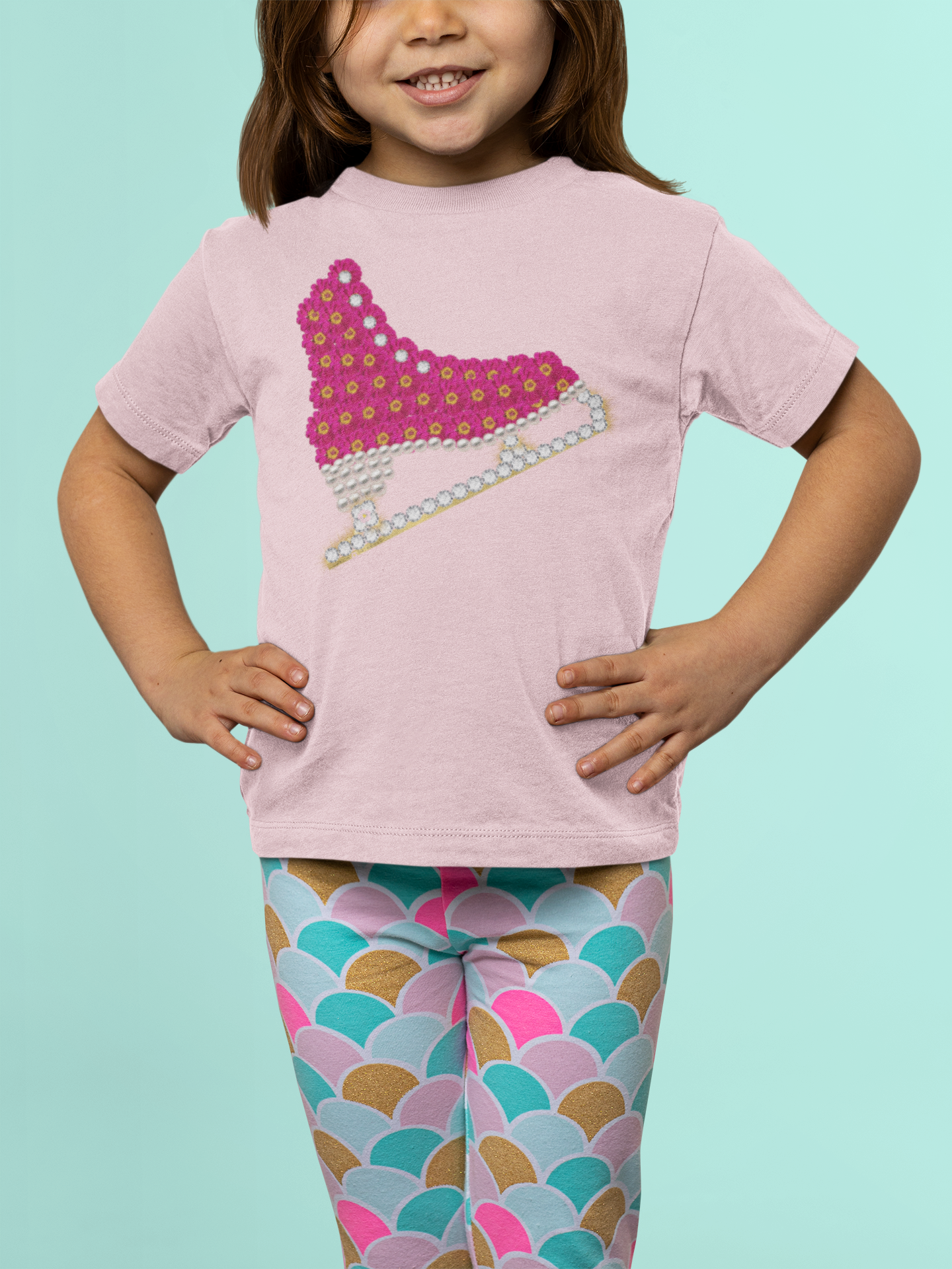 Flower Power Skate-Kids Short Sleeve Tee - Darlin Primrose