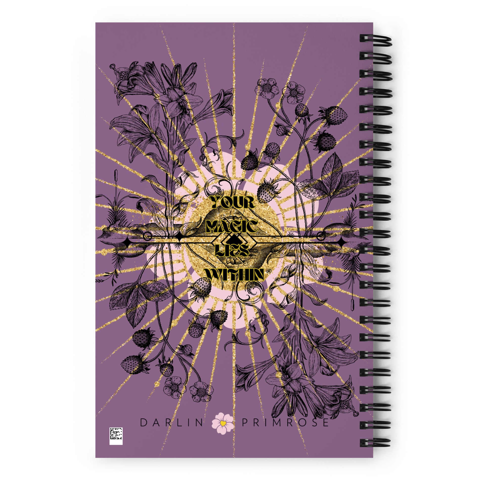 Your MAGIC lies within® Botanical Mirror -Spiral notebook - Darlin Primrose