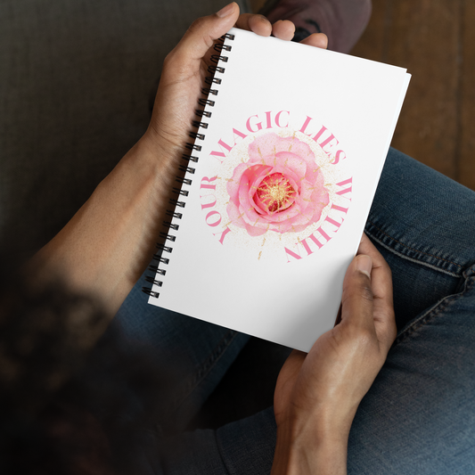 Your MAGIC lies within™ Radiant Rose -Spiral notebook - Darlin Primrose