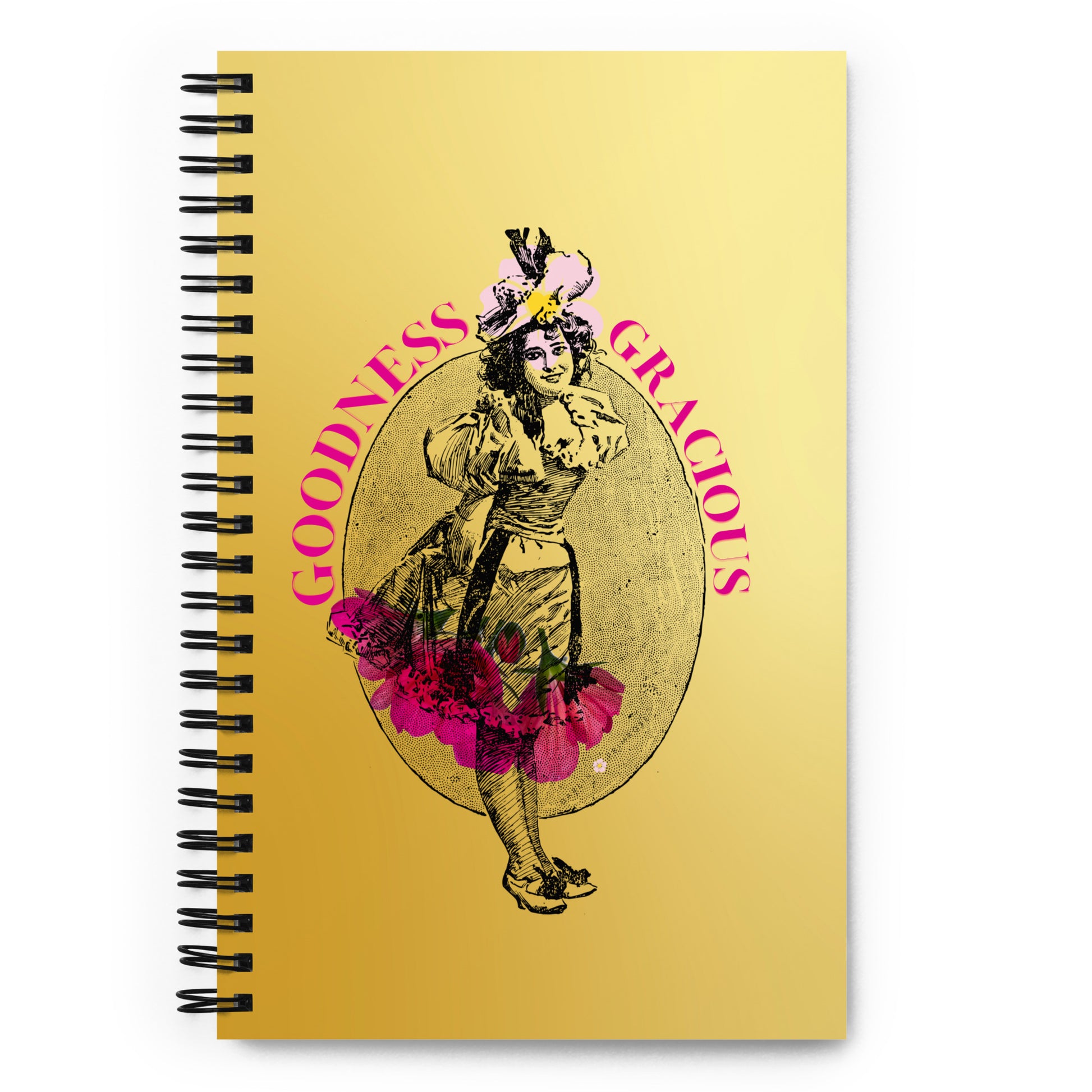 Goodness Gracious Vintage Rose-Spiral notebook - Darlin Primrose