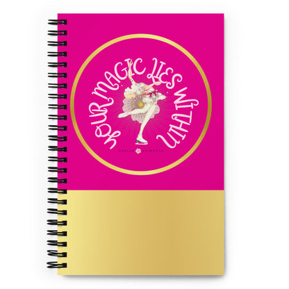 Your MAGIC lies within™ Layback Ice Skater - Spiral notebook - Darlin Primrose