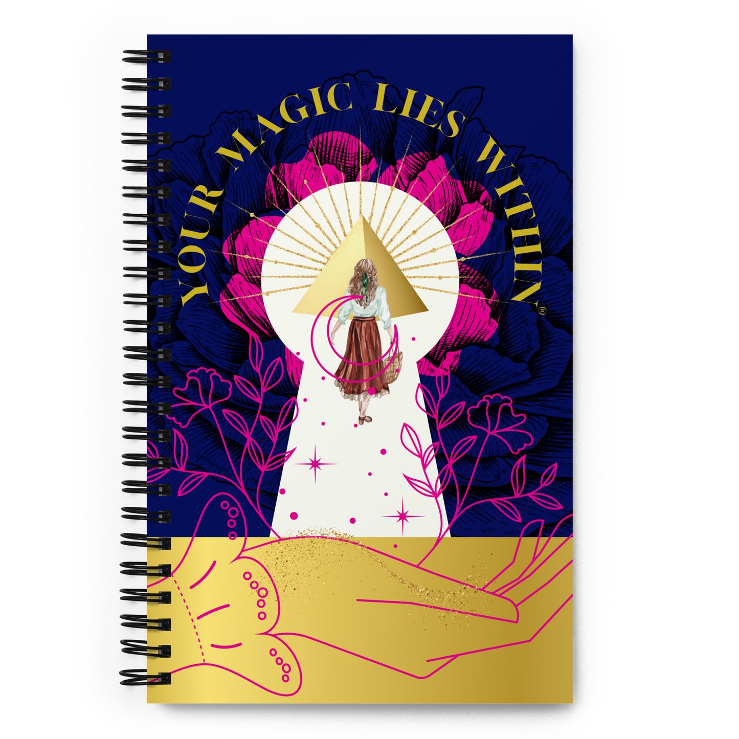 Your MAGIC lies within® Key to Happiness -Spiral notebook - Darlin Primrose