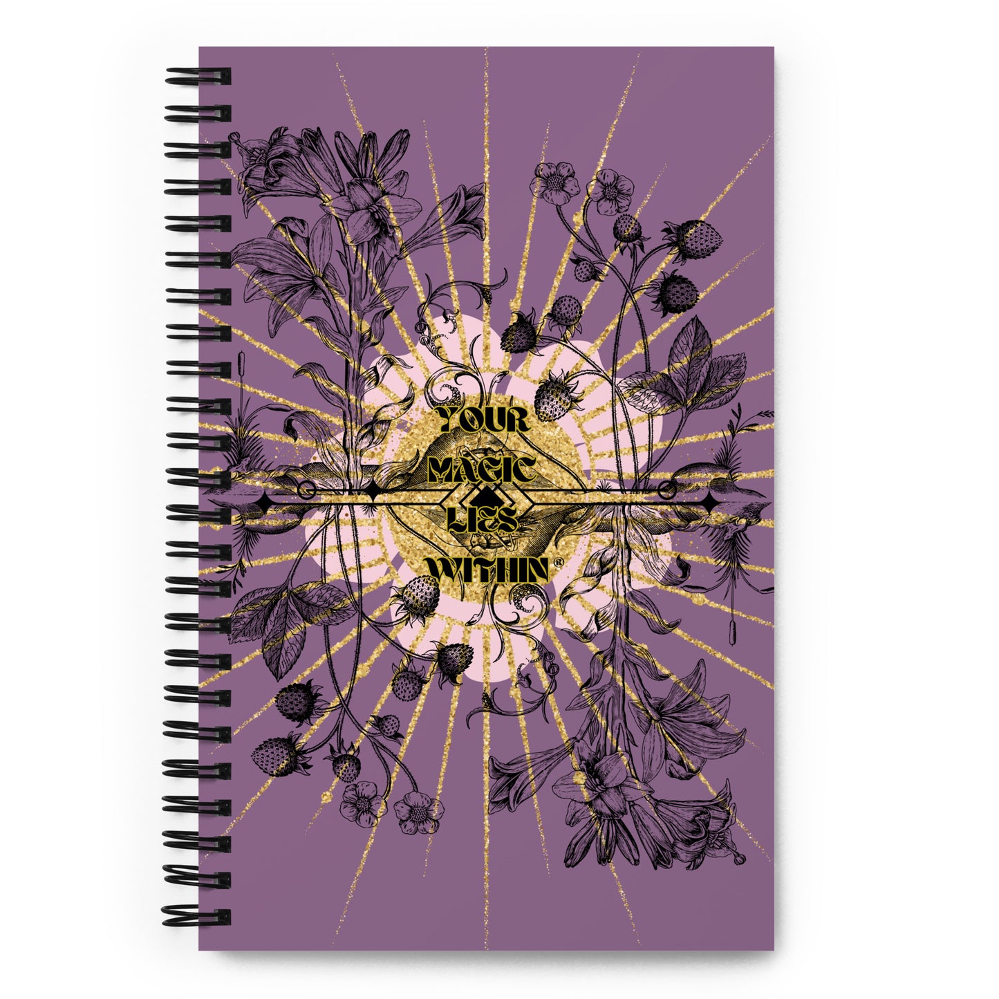 Your MAGIC lies within® Botanical Mirror -Spiral notebook - Darlin Primrose