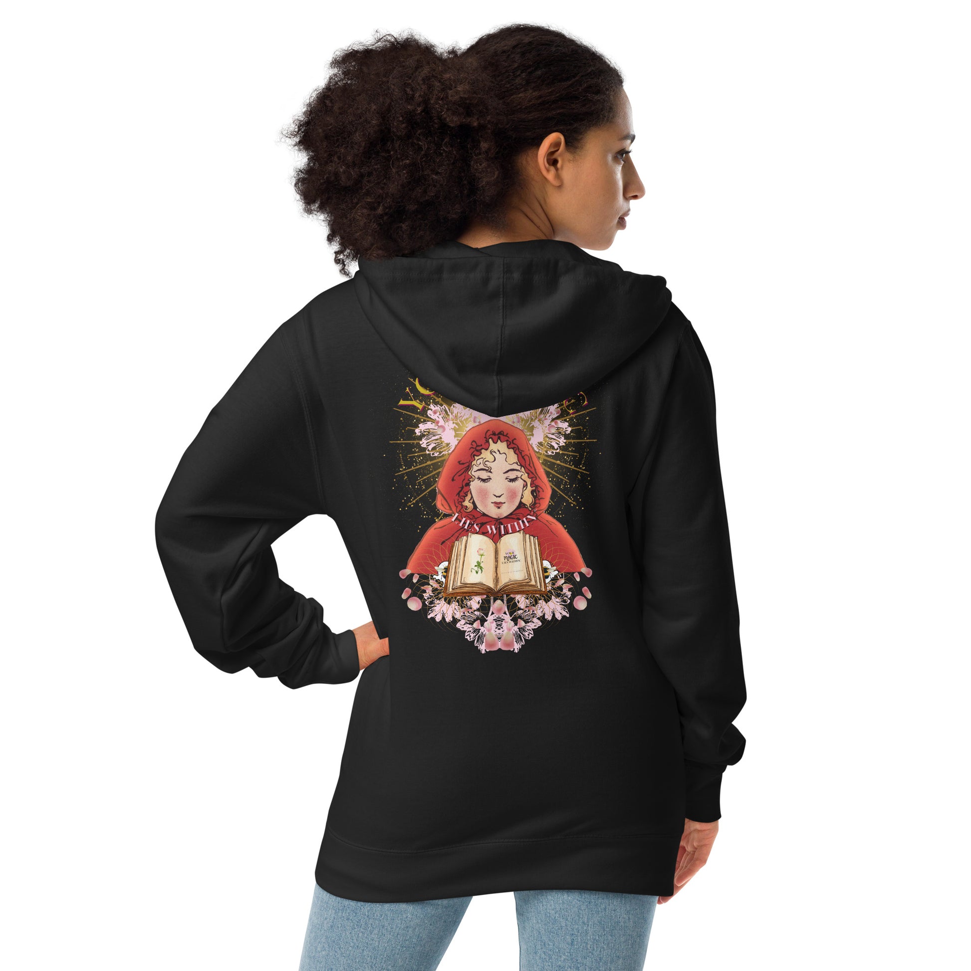 Your MAGIC lies within® Unisex fleece zip up hoodie - Darlin Primrose