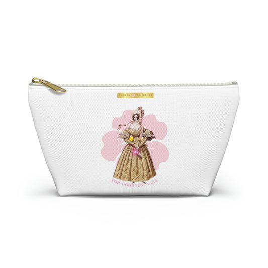 For Goodness Sake ( White) Accessory Pouch w T-bottom - Darlin Primrose