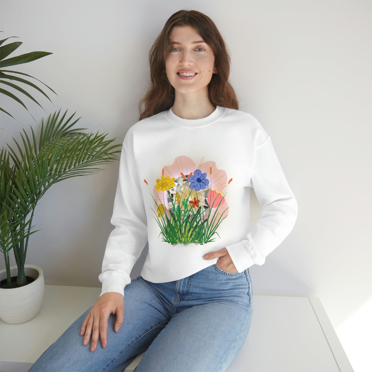 You are a DIAMOND in the rough-Unisex Heavy Blend™ Crewneck Sweatshirt - Darlin Primrose