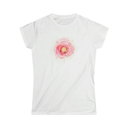 Radiant Rose- White Tee - Darlin Primrose