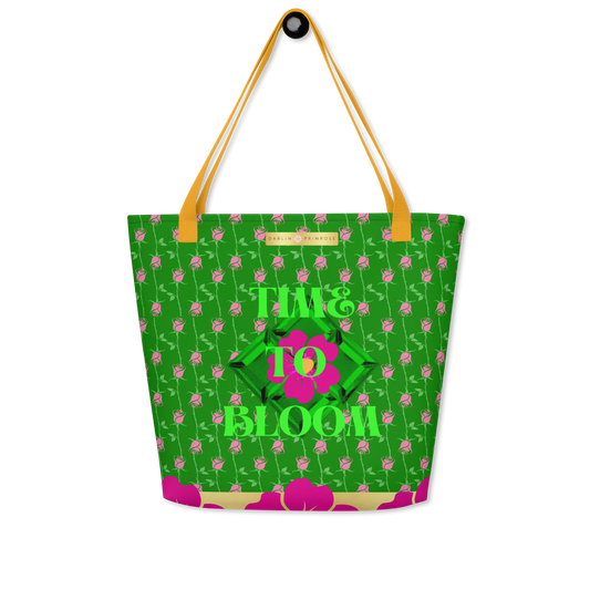 TIME TO BLOOM-Large Tote Bag-Darlin Primrose™