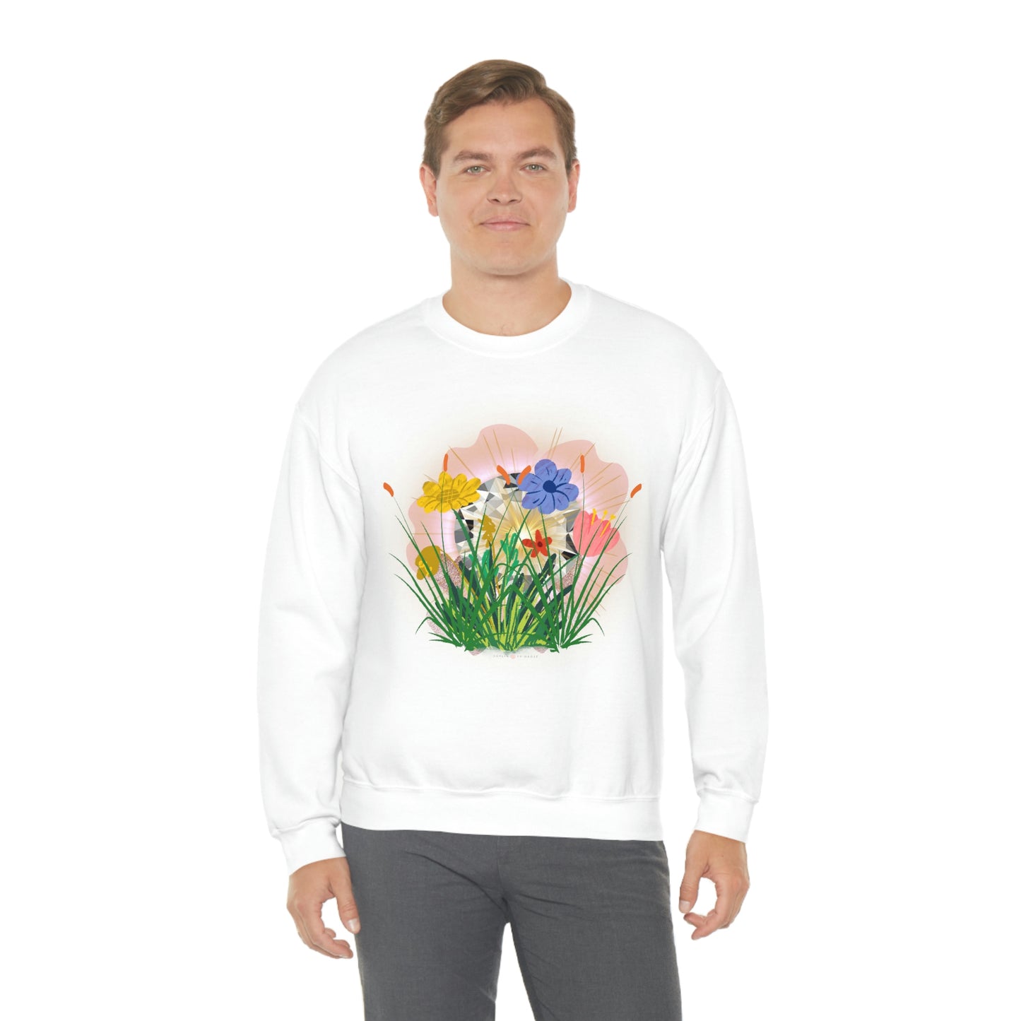 You are a DIAMOND in the rough-Unisex Heavy Blend™ Crewneck Sweatshirt - Darlin Primrose