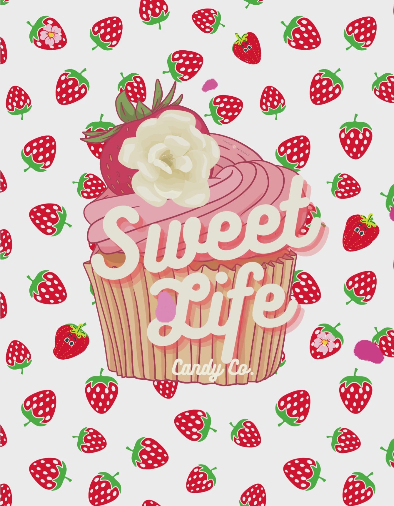 Sweet Life Candy Co™ Strawberry Delicious Unisex Tee VIDEO - Darlin Primrose™