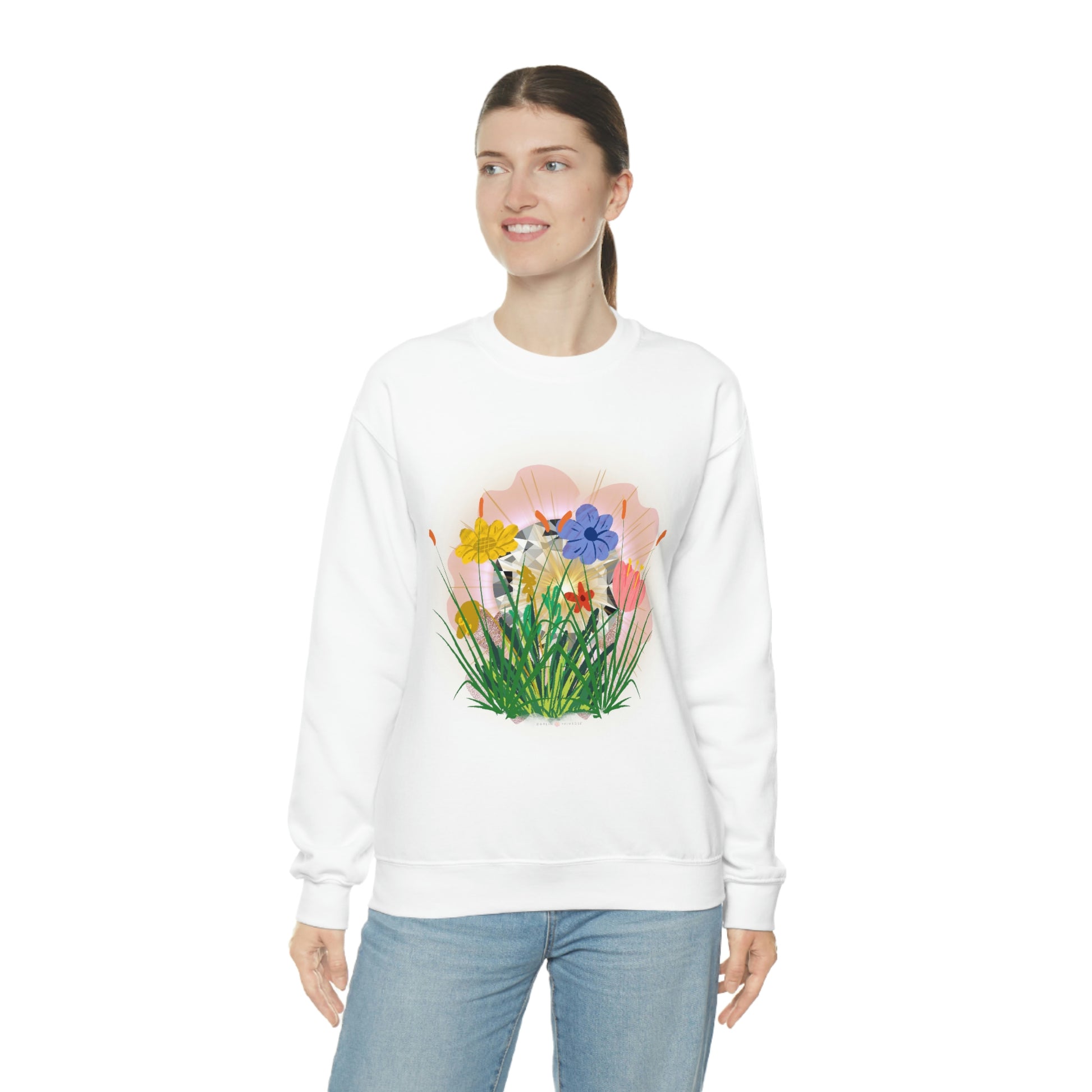 You are a DIAMOND in the rough-Unisex Heavy Blend™ Crewneck Sweatshirt - Darlin Primrose