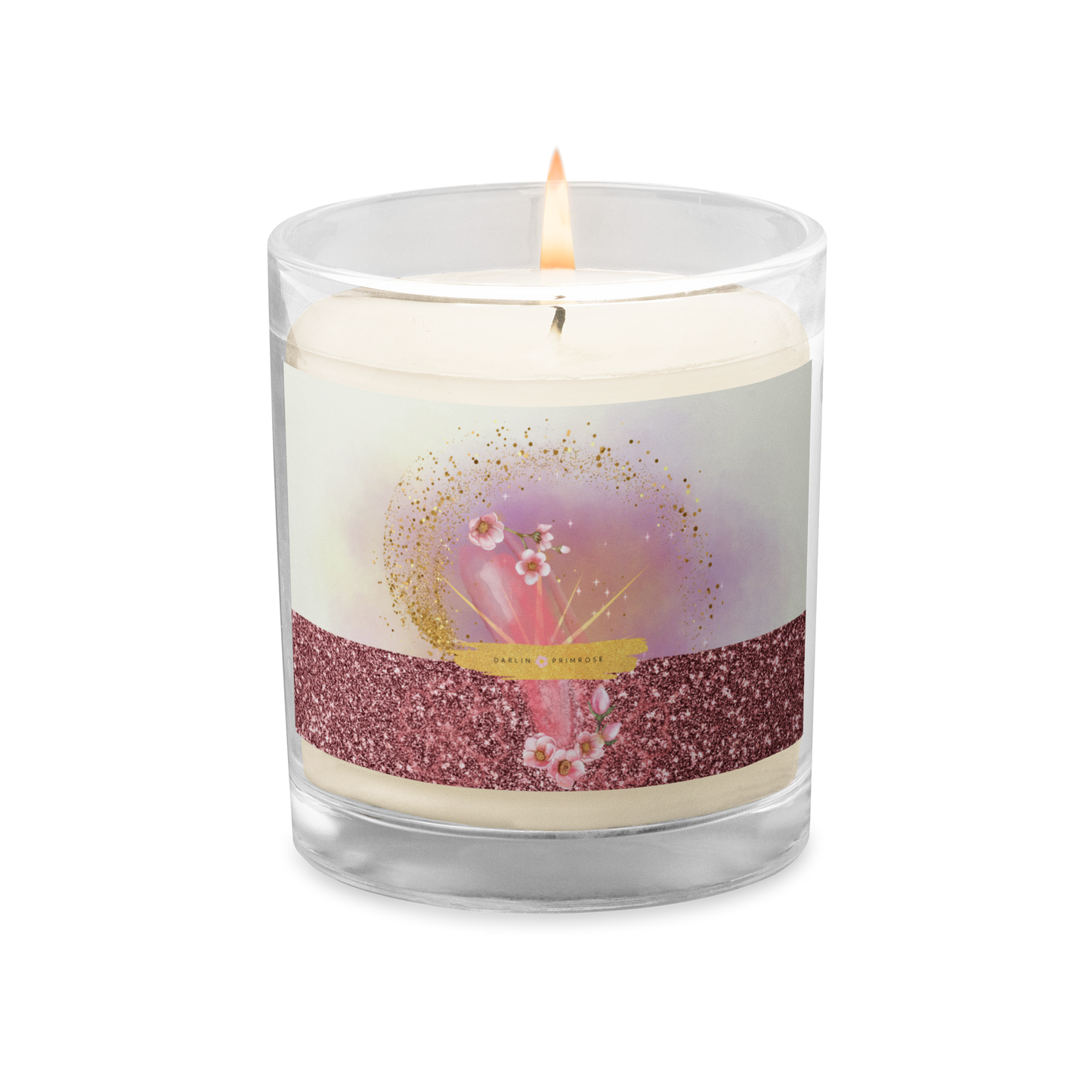 DARLIN PRIMROSE SIGNATURE COLLECTION- LIGHT Glass jar soy wax candle - Darlin Primrose