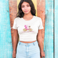 Enjoy the RIDE! White Tee w Dark Pink Detail - Darlin Primrose