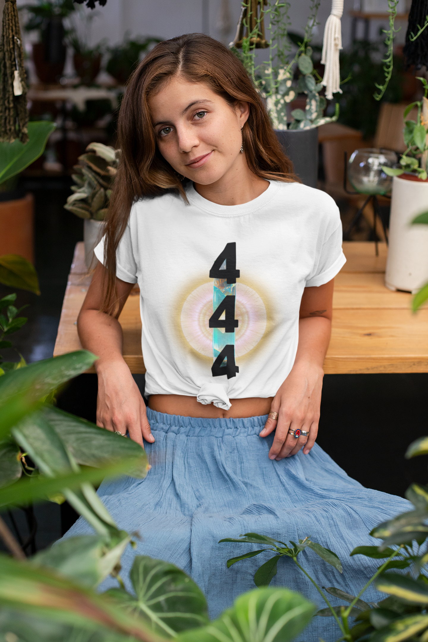 Abundance 444™ Vertical Abundance Straight Up-Unisex Jersey Short Sleeve Tee - Darlin Primrose